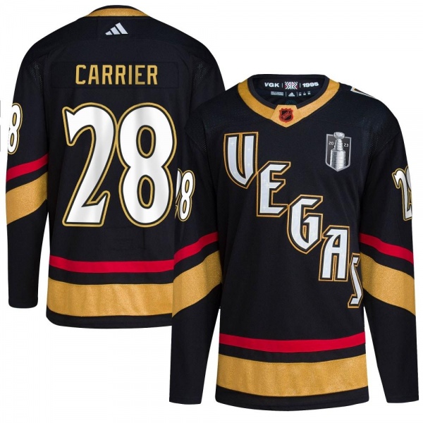 Men's William Carrier Vegas Golden Knights Adidas Reverse Retro 2.0 2023 Stanley Cup Final Jersey - Authentic Black