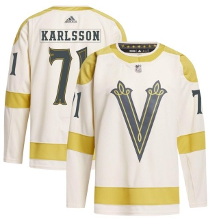 Men's William Karlsson Vegas Golden Knights Adidas 2024 Winter Classic Primegreen Jersey - Authentic Cream