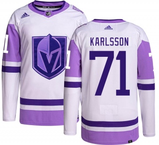 Men's William Karlsson Vegas Golden Knights Adidas Hockey Fights Cancer Jersey - Authentic