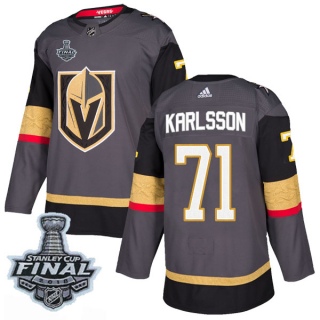 Men's William Karlsson Vegas Golden Knights Adidas Home 2018 Stanley Cup Final Patch Jersey - Authentic Gray