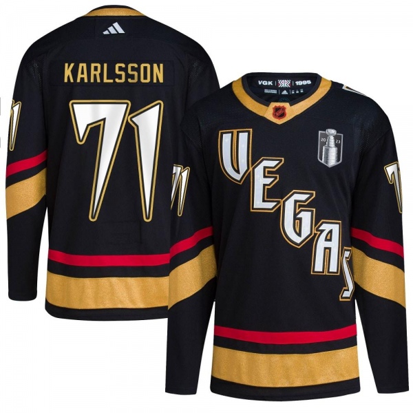 Men's William Karlsson Vegas Golden Knights Adidas Reverse Retro 2.0 2023 Stanley Cup Final Jersey - Authentic Black