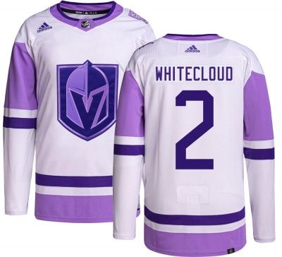 Men's Zach Whitecloud Vegas Golden Knights Adidas Hockey Fights Cancer Jersey - Authentic White