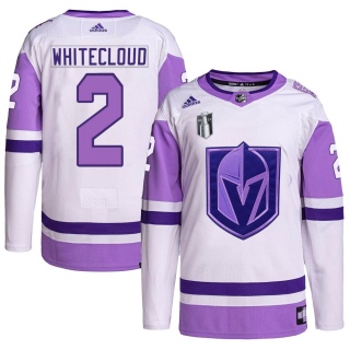 Men's Zach Whitecloud Vegas Golden Knights Adidas Hockey Fights Cancer Primegreen 2023 Stanley Cup Final Jersey - Authentic Whit