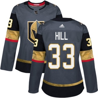 Women's Adin Hill Vegas Golden Knights Adidas Home Jersey - Authentic Gray