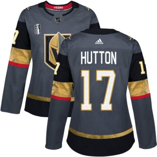 Women's Ben Hutton Vegas Golden Knights Adidas Home 2023 Stanley Cup Final Jersey - Authentic Gray