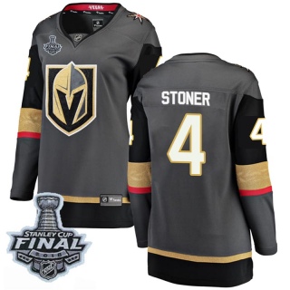 Women's Clayton Stoner Vegas Golden Knights Fanatics Branded Home 2018 Stanley Cup Final Patch Jersey - Breakaway Black