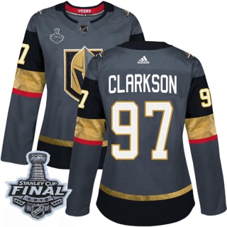 Women's David Clarkson Vegas Golden Knights Adidas Home 2018 Stanley Cup Final Patch Jersey - Authentic Gray