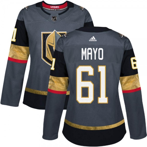 Women's Dysin Mayo Vegas Golden Knights Adidas Home Jersey - Authentic Gray