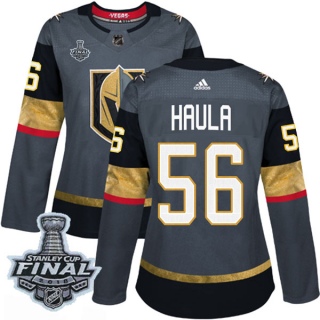 Women's Erik Haula Vegas Golden Knights Adidas Home 2018 Stanley Cup Final Patch Jersey - Authentic Gray
