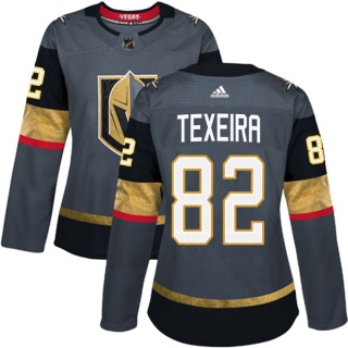 Women's Keoni Texeira Vegas Golden Knights Adidas Home Jersey - Authentic Gray
