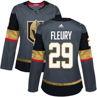 Women's Marc-Andre Fleury Vegas Golden Knights Adidas Home Jersey - Authentic Gray