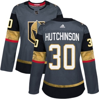 Women's Michael Hutchinson Vegas Golden Knights Adidas Home Jersey - Authentic Gray