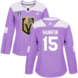 Women's Noah Hanifin Vegas Golden Knights Adidas Fights Cancer Practice 2023 Stanley Cup Final Jersey - Authentic Purple