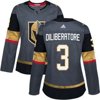 Women's Peter DiLiberatore Vegas Golden Knights Adidas Home Jersey - Authentic Gray