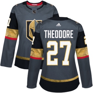 Women's Shea Theodore Vegas Golden Knights Adidas Home Jersey - Authentic Gray