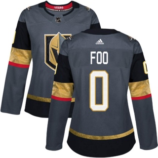 Women's Spencer Foo Vegas Golden Knights Adidas Home Jersey - Authentic Gray