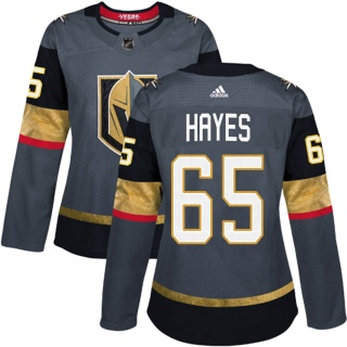Women's Zachary Hayes Vegas Golden Knights Adidas Home Jersey - Authentic Gray