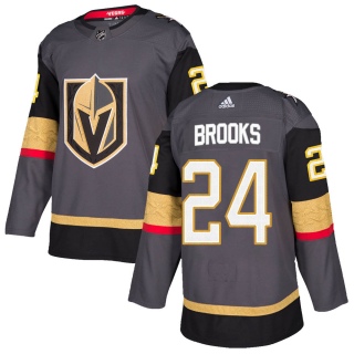 Youth Adam Brooks Vegas Golden Knights Adidas Home Jersey - Authentic Gray