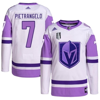 Youth Alex Pietrangelo Vegas Golden Knights Adidas Hockey Fights Cancer Primegreen 2023 Stanley Cup Final Jersey - Authentic Whi