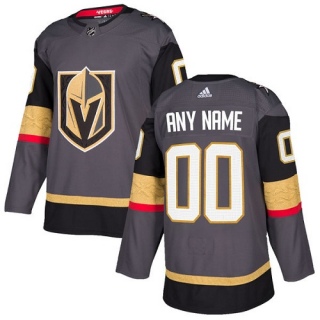 Youth Custom Vegas Golden Knights Adidas Home Jersey - Authentic Gray