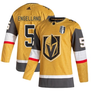 Youth Deryk Engelland Vegas Golden Knights Adidas 2020/21 Alternate 2023 Stanley Cup Final Jersey - Authentic Gold