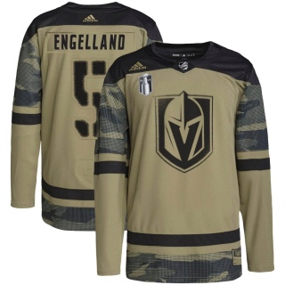 Youth Deryk Engelland Vegas Golden Knights Adidas Military Appreciation Practice 2023 Stanley Cup Final Jersey - Authentic Camo