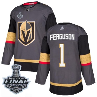 Youth Dylan Ferguson Vegas Golden Knights Adidas Home 2018 Stanley Cup Final Patch Jersey - Authentic Gray