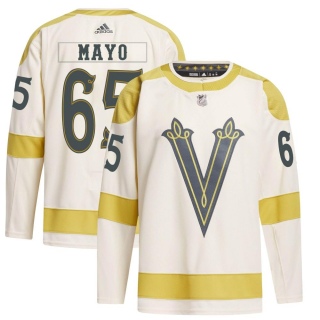 Youth Dysin Mayo Vegas Golden Knights Adidas 2024 Winter Classic Primegreen Jersey - Authentic Cream