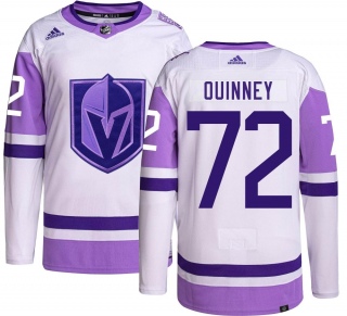 Youth Gage Quinney Vegas Golden Knights Adidas Hockey Fights Cancer Jersey - Authentic
