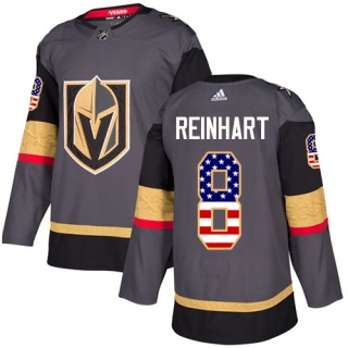 Youth Griffin Reinhart Vegas Golden Knights Adidas USA Flag Fashion Jersey - Authentic Gray