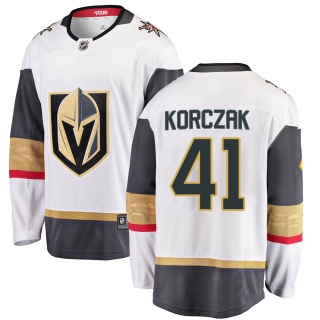 Youth Kaedan Korczak Vegas Golden Knights Fanatics Branded Away Jersey - Breakaway White