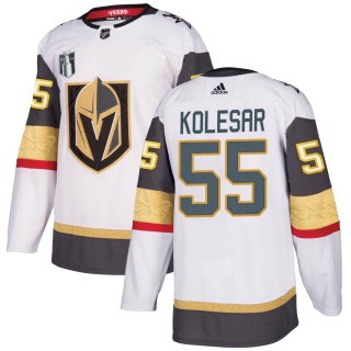 Youth Keegan Kolesar Vegas Golden Knights Adidas Away 2023 Stanley Cup Final Jersey - Authentic White