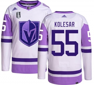 Youth Keegan Kolesar Vegas Golden Knights Adidas Hockey Fights Cancer 2023 Stanley Cup Final Jersey - Authentic