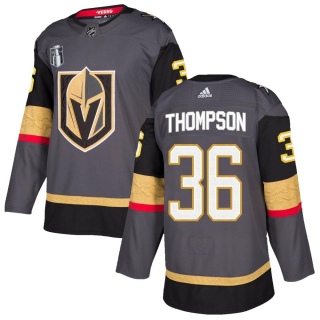Youth Logan Thompson Vegas Golden Knights Adidas Home 2023 Stanley Cup Final Jersey - Authentic Gray