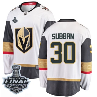 Youth Malcolm Subban Vegas Golden Knights Fanatics Branded Away 2018 Stanley Cup Final Patch Jersey - Breakaway White