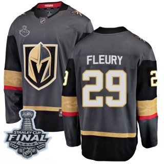 Youth Marc-Andre Fleury Vegas Golden Knights Fanatics Branded Home 2018 Stanley Cup Final Patch Jersey - Breakaway Black