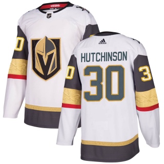 Youth Michael Hutchinson Vegas Golden Knights Adidas Away Jersey - Authentic White