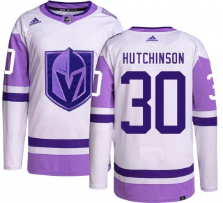 Youth Michael Hutchinson Vegas Golden Knights Adidas Hockey Fights Cancer Jersey - Authentic