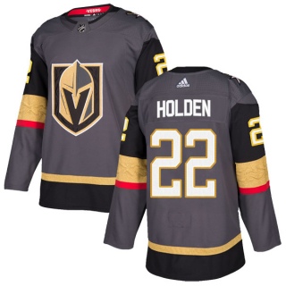 Youth Nick Holden Vegas Golden Knights Adidas Home Jersey - Authentic Gray