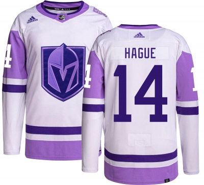 Youth Nicolas Hague Vegas Golden Knights Adidas Hockey Fights Cancer Jersey - Authentic