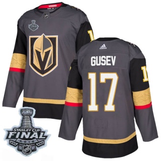 Youth Nikita Gusev Vegas Golden Knights Adidas Home 2018 Stanley Cup Final Patch Jersey - Authentic Gray
