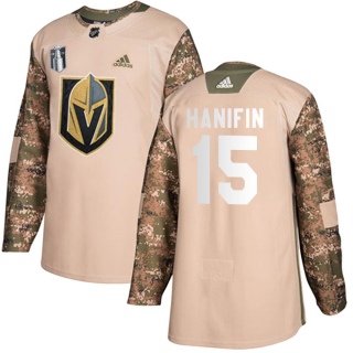 Youth Noah Hanifin Vegas Golden Knights Adidas Veterans Day Practice 2023 Stanley Cup Final Jersey - Authentic Camo