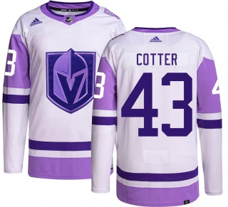 Youth Paul Cotter Vegas Golden Knights Adidas Hockey Fights Cancer Jersey - Authentic