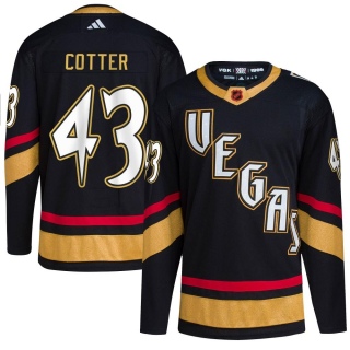 Youth Paul Cotter Vegas Golden Knights Adidas Reverse Retro 2.0 Jersey - Authentic Black