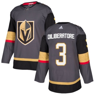 Youth Peter DiLiberatore Vegas Golden Knights Adidas Home Jersey - Authentic Gray
