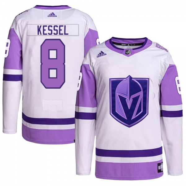 Youth Phil Kessel Vegas Golden Knights Adidas Hockey Fights Cancer Primegreen Jersey - Authentic White/Purple