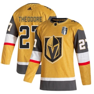 Youth Shea Theodore Vegas Golden Knights Adidas 2020/21 Alternate 2023 Stanley Cup Final Jersey - Authentic Gold