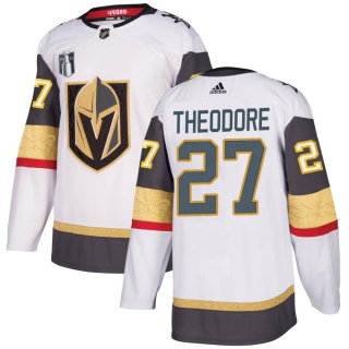 Youth Shea Theodore Vegas Golden Knights Adidas Away 2023 Stanley Cup Final Jersey - Authentic White