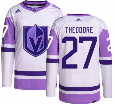 Youth Shea Theodore Vegas Golden Knights Adidas Hockey Fights Cancer Jersey - Authentic