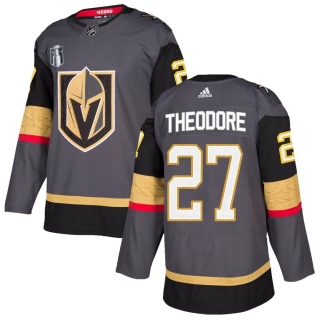 Youth Shea Theodore Vegas Golden Knights Adidas Home 2023 Stanley Cup Final Jersey - Authentic Gray